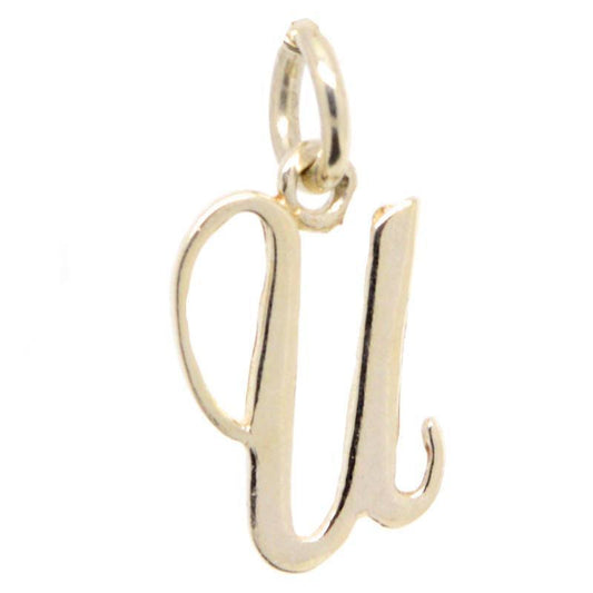 Gold Small Italic U Charm - Perfectcharm - 1