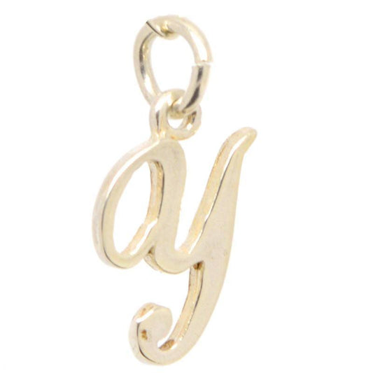 Gold Small Italic Y Charm - Perfectcharm - 1