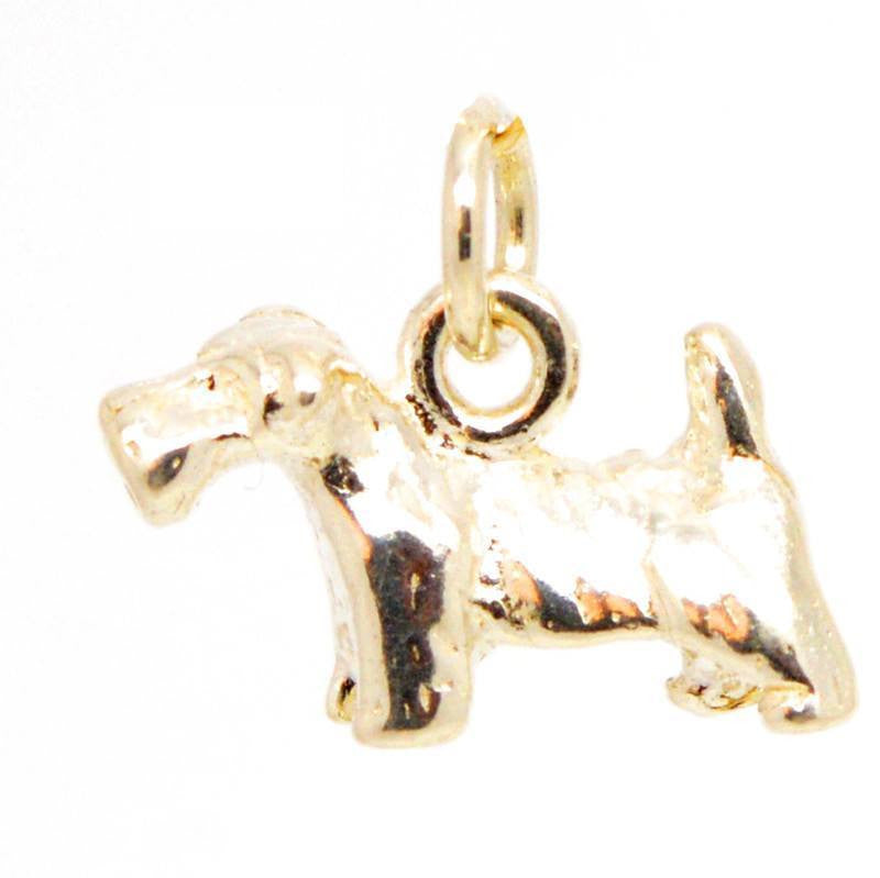 Gold Small Scottish Terrier Dog Charm - Perfectcharm - 1