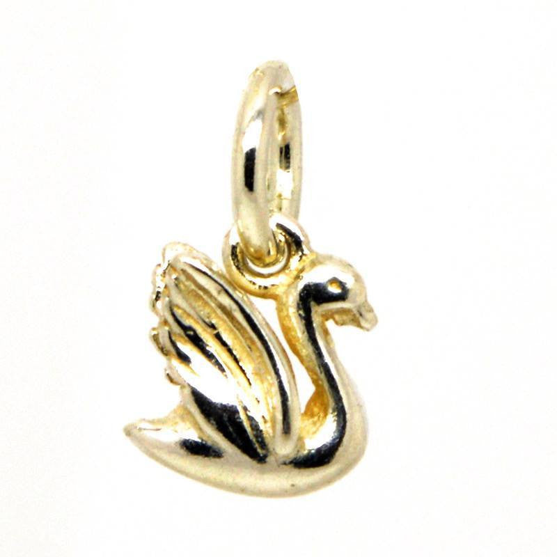 Gold Small Swan Charm - Perfectcharm - 1