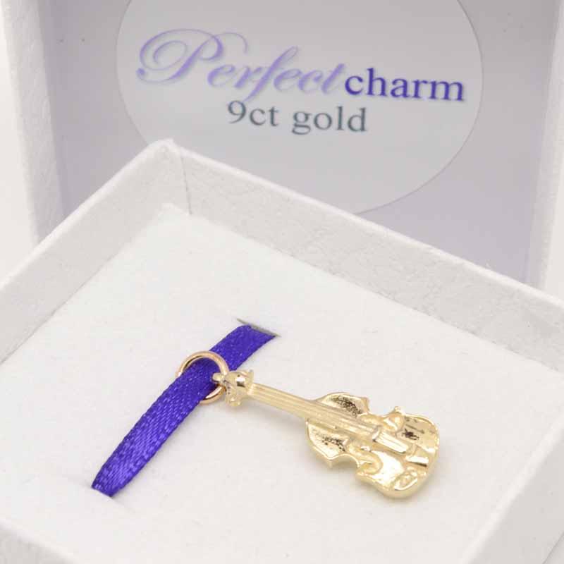 Gold Charm - Gold Small Violin Charm