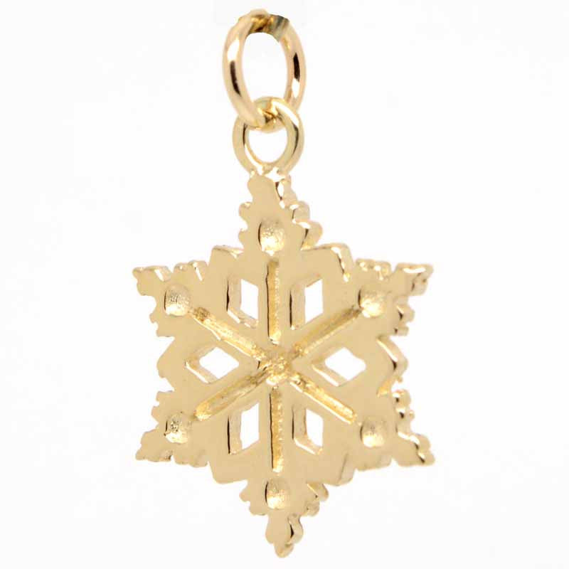 Gold Snowflake Charm - Perfectcharm - 1