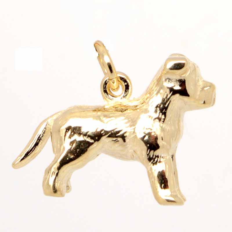 Gold Staffordshire Bull Terrier Charm - Perfectcharm - 1