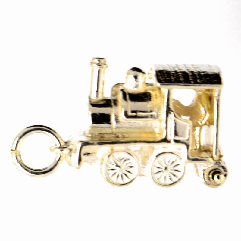 Gold Steam Engine Train Charm - Perfectcharm - 1
