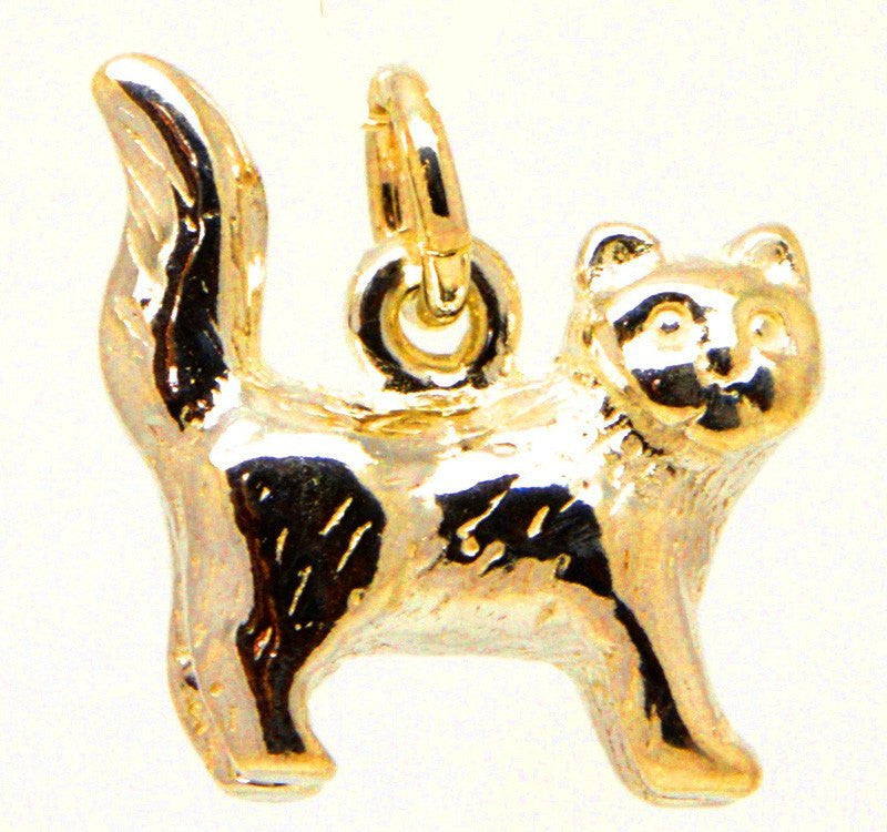Gold Tabby Cat Charm - Perfectcharm - 1