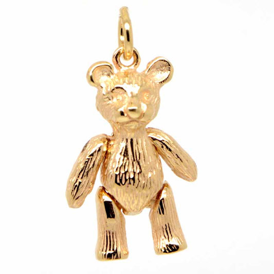 Gold Teddy Bear charm - Perfectcharm - 1