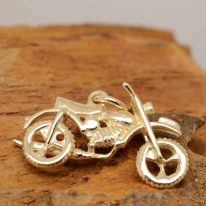 Gold Trail Motorbike Charm - Perfectcharm - 3