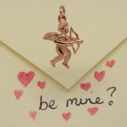 Gold Charm - Gold Valentine Cupid Charm