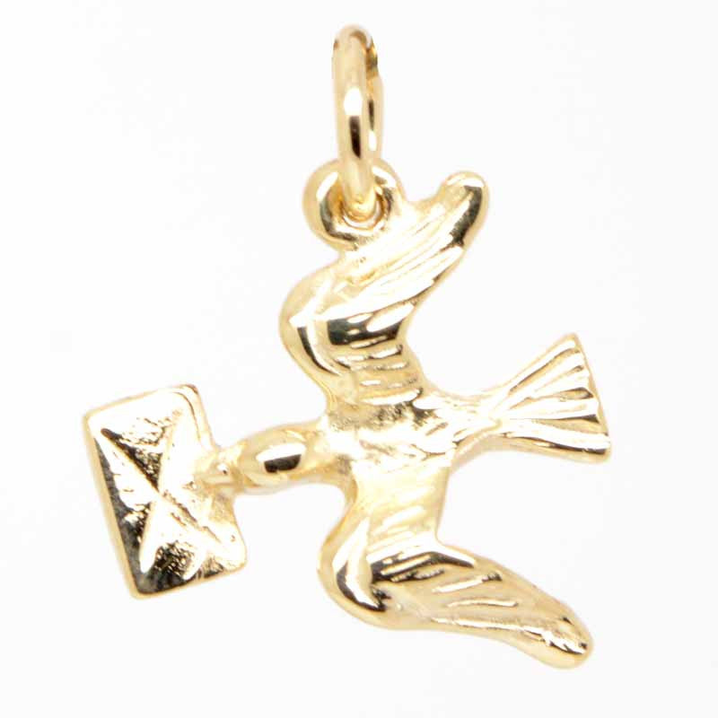 Gold Valentine Love Bird Charm - Perfectcharm - 1