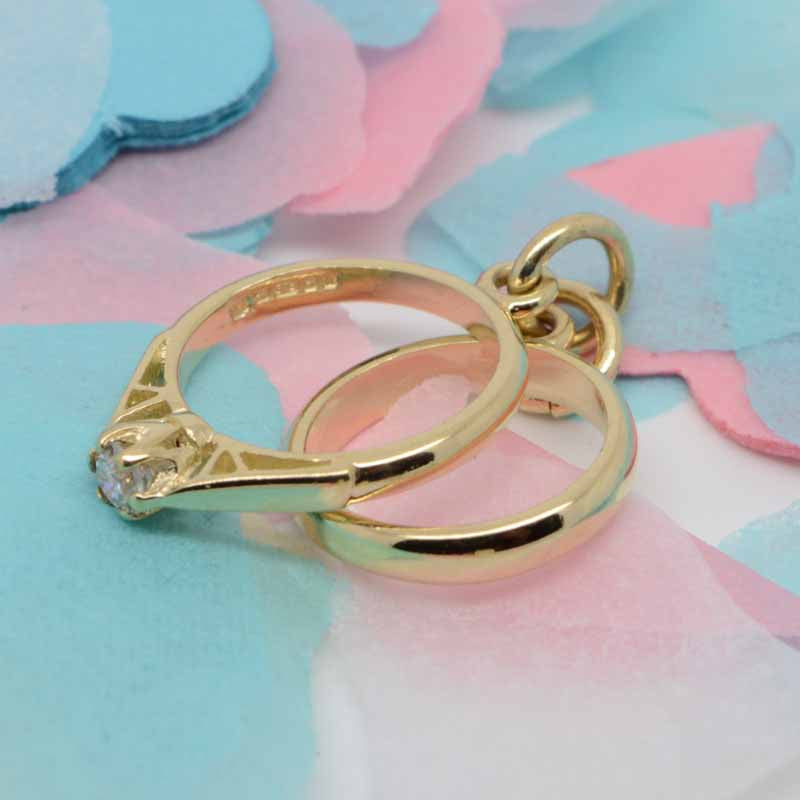 Gold Wedding Rings Charm - Perfectcharm - 3