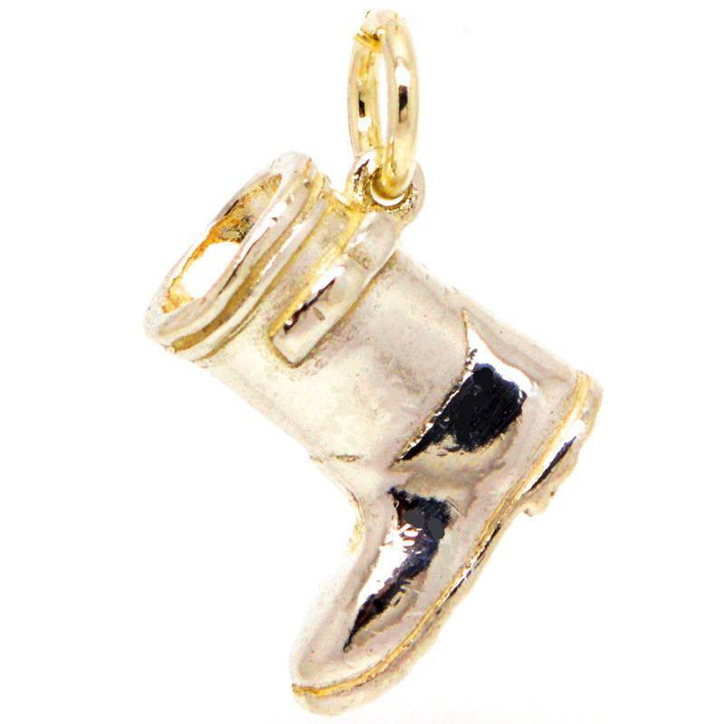 Gold Wellington Boot Charm - Perfectcharm - 1