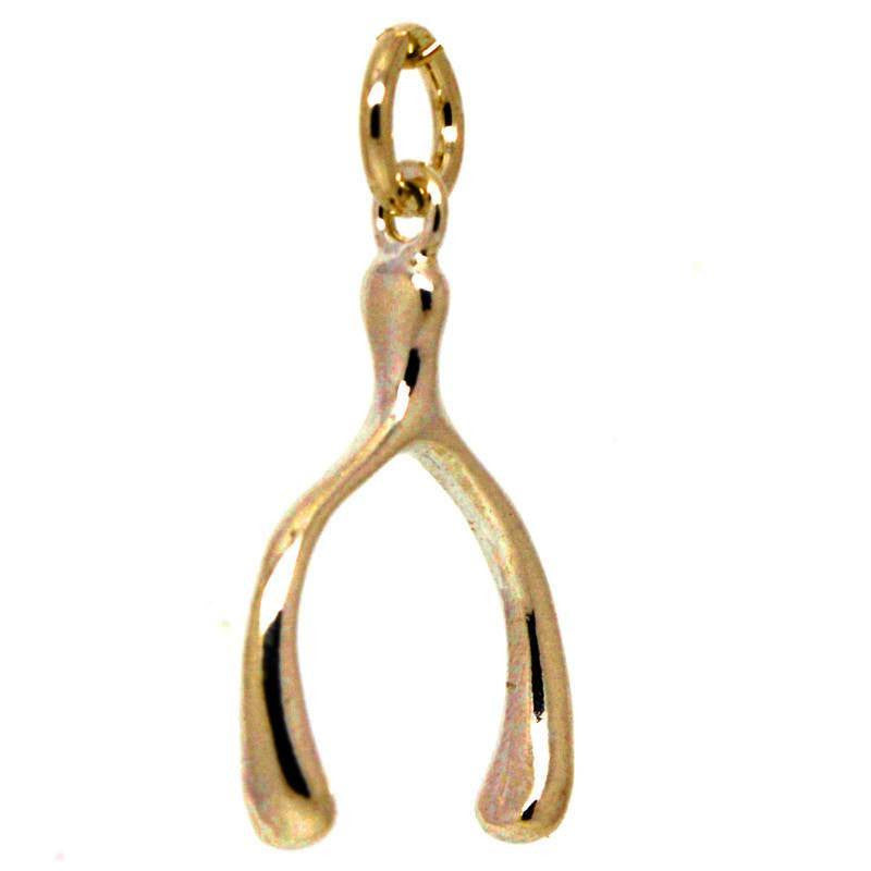 Gold Wishbone Charm - Perfectcharm - 1