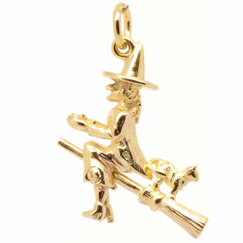 Gold Charm - Gold Witch Charm