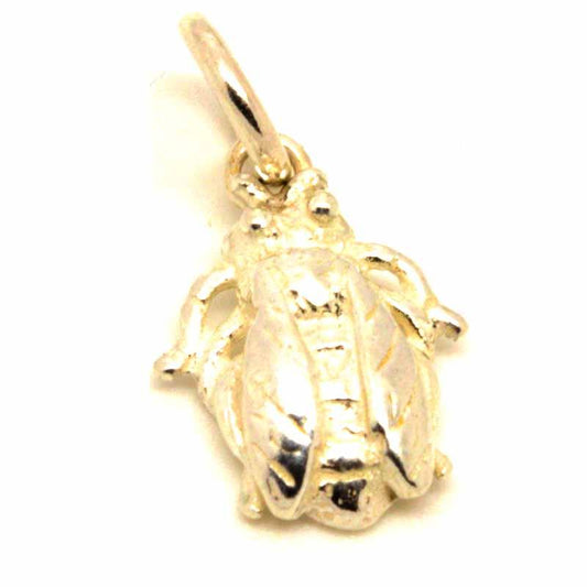 Gold Charm - Gold Worker Bee Charm Small Wings Closed