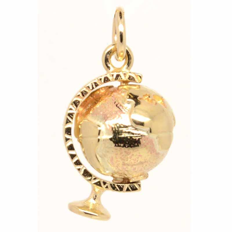 Gold Charm - Gold World Globe Charm