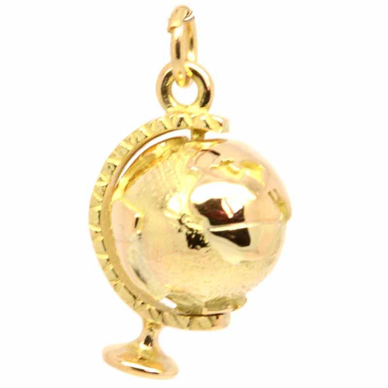 Gold Charm - Gold World Globe Charm