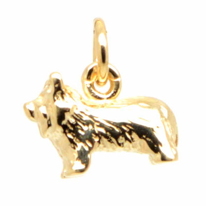 Gold Yorkshire Terrier Yorkie Dog Charm - Perfectcharm - 1