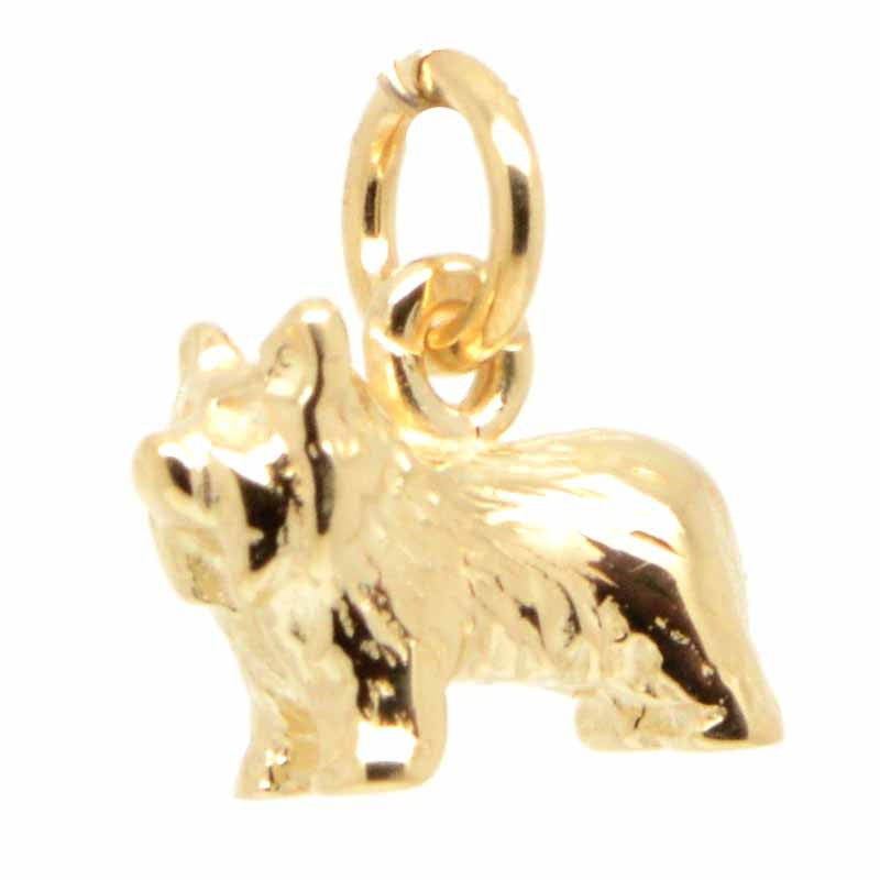 Gold Yorkshire Terrier Yorkie Dog Charm - Perfectcharm - 3