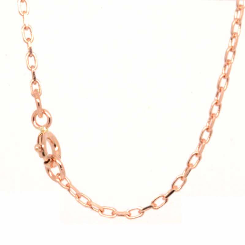 Necklace - 9ct Rose Gold Fine Filed Trace Necklace