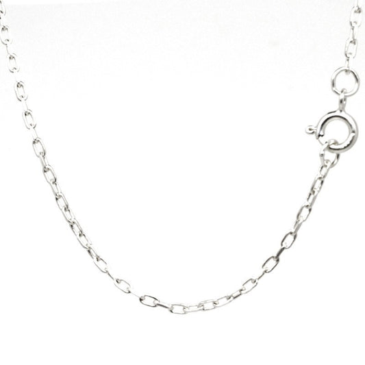 9ct White Gold Fine Filed Trace Necklace - Perfectcharm