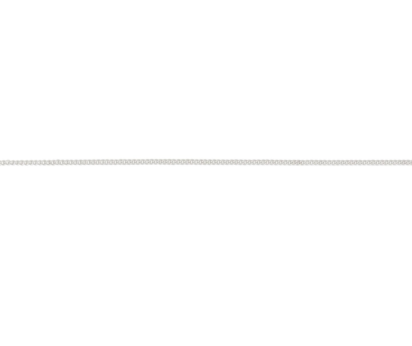 Necklace - Sterling Silver Fine Close Curb Necklace
