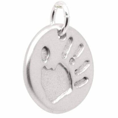 Pendant - Gold Handprint Disc Charm