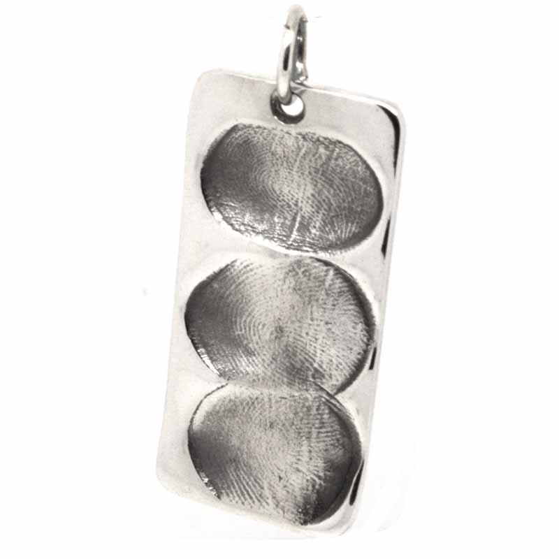 Print Jewellery - Fingerprint Dog Tag Pendant Or Key Fob