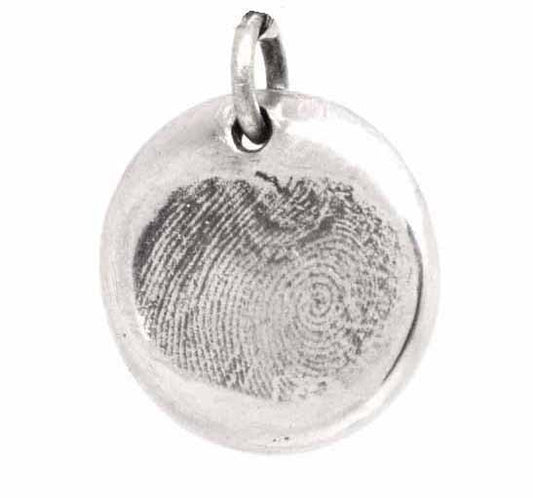 Print Jewellery - Gold Fingerprint Disc Charm
