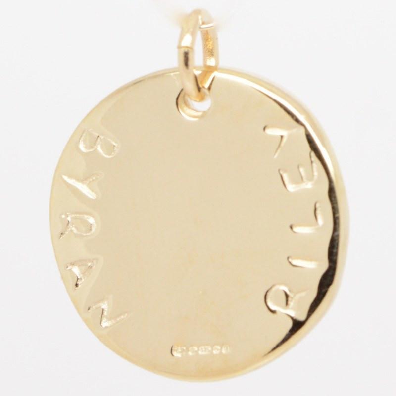 Print Jewellery - Gold Fingerprint Disc Pendant