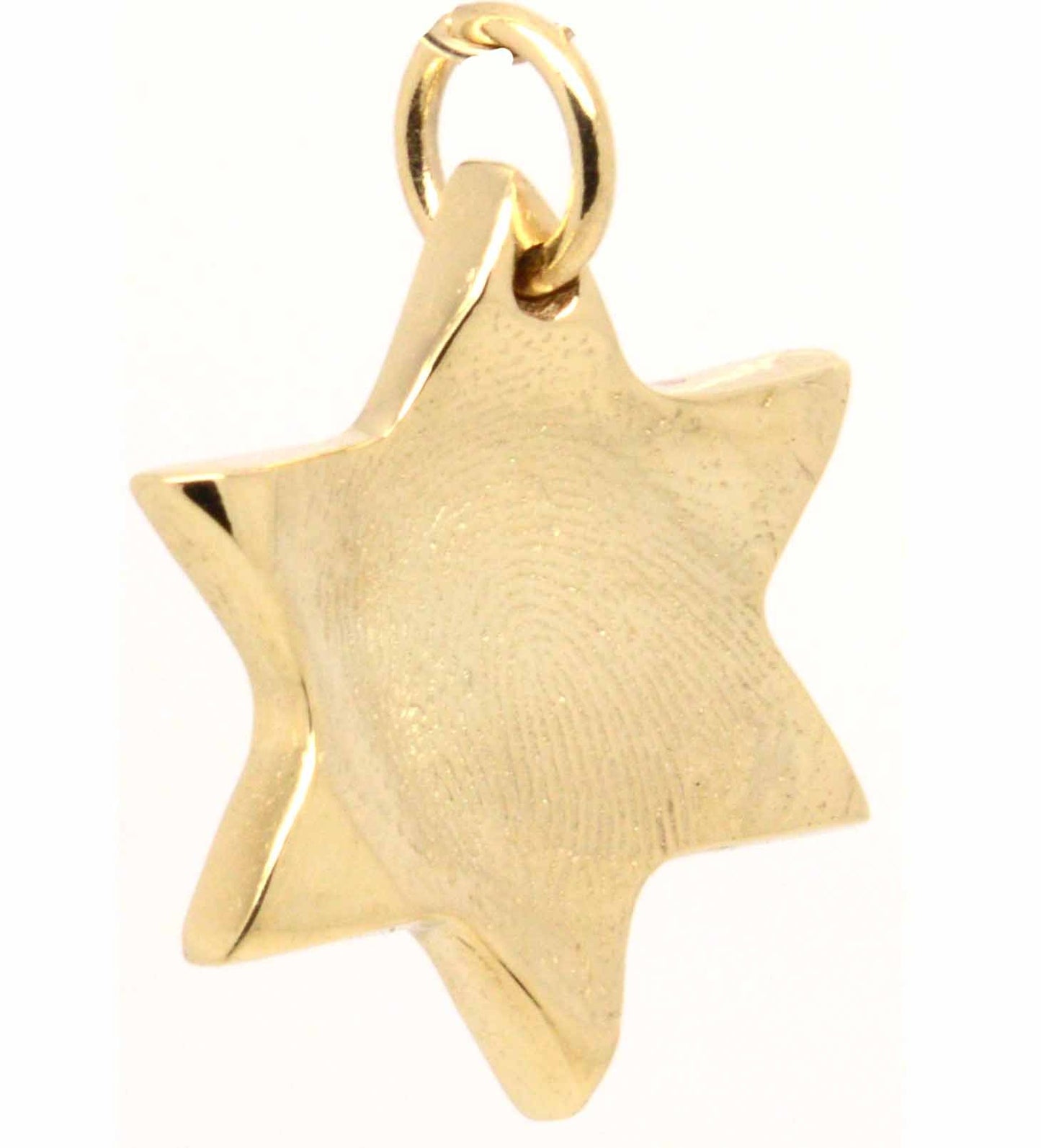 Print Jewellery - Gold  Fingerprint Star Charm
