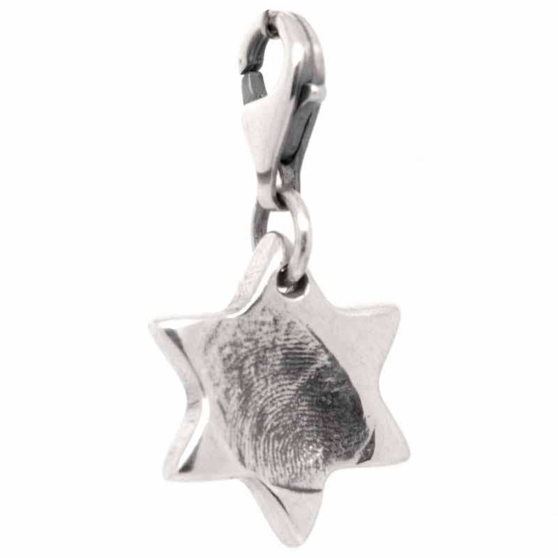 Print Jewellery - Gold  Fingerprint Star Charm