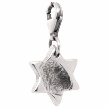 Print Jewellery - Gold  Fingerprint Star Charm