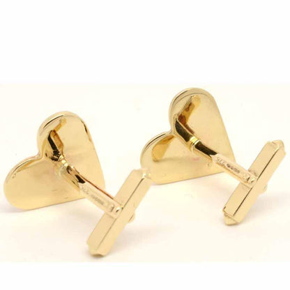 Print Jewellery - Gold Heart Handprint Cufflinks